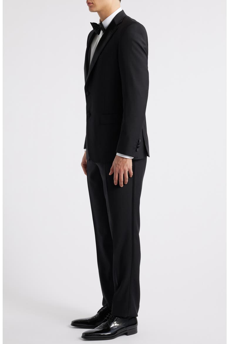 Matteo Slim Fit Black Wool Tuxedo, Alternate, color, BLACK