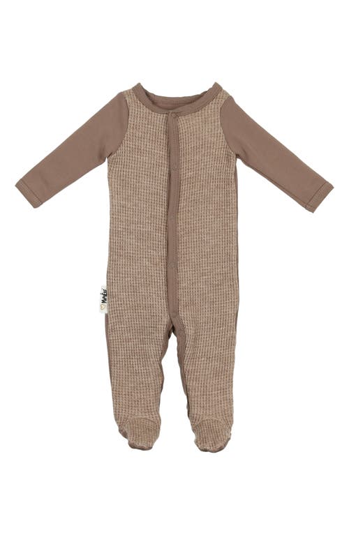 Manière Cotton Blend Footie in Taupe 