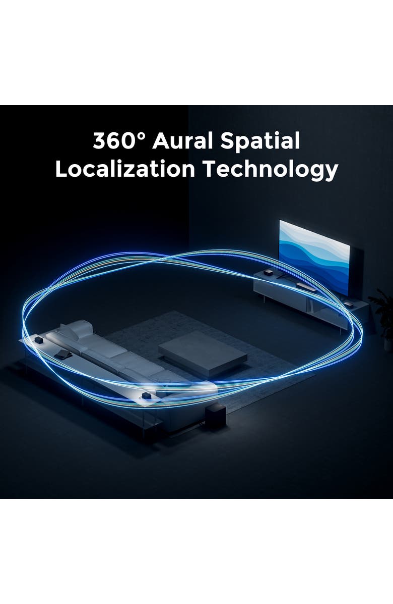 Ultimea Poseidon D80 Boom 7.1 Channel Sound bar with Dolby Atmos, Alternate, color, Black