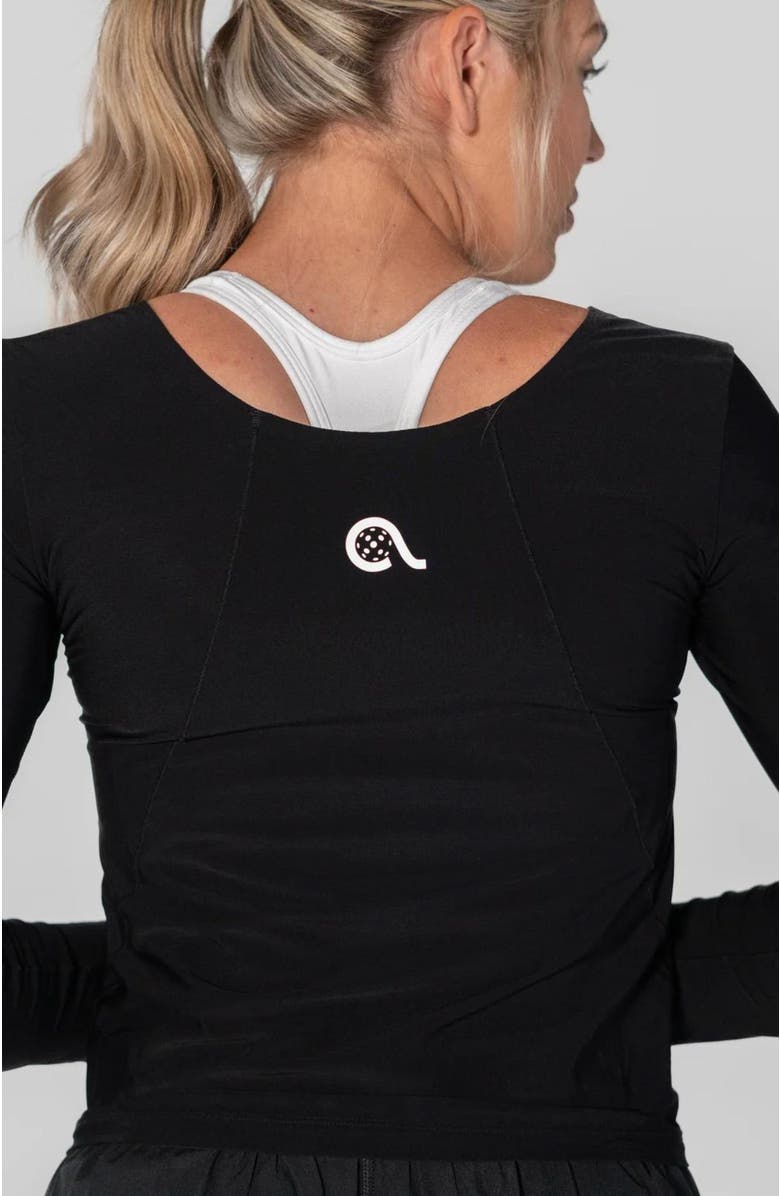 AVI Bounce-It Pickleball Long Sleeve, Alternate, color, Black Beauty