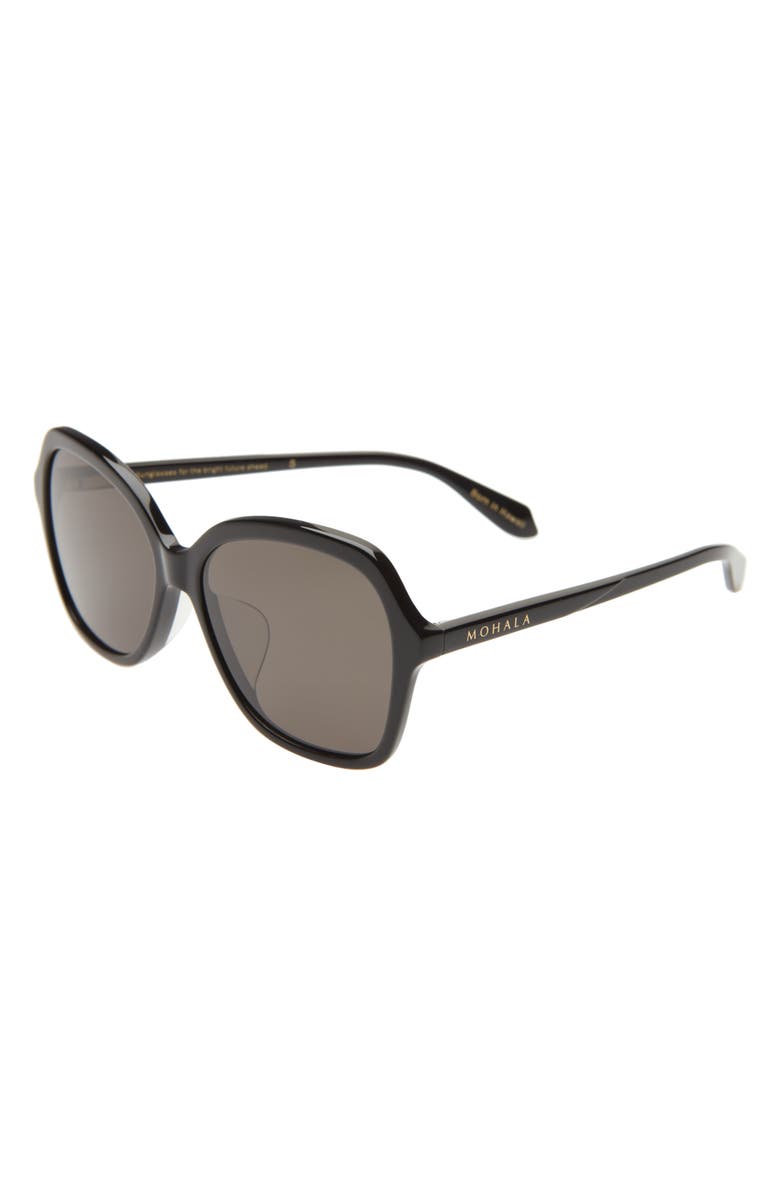 Mohala Eyewear Hiilawe 56mm Low Bridge Medium Width Polarized Oversized Sunglasses, Alternate, color, 