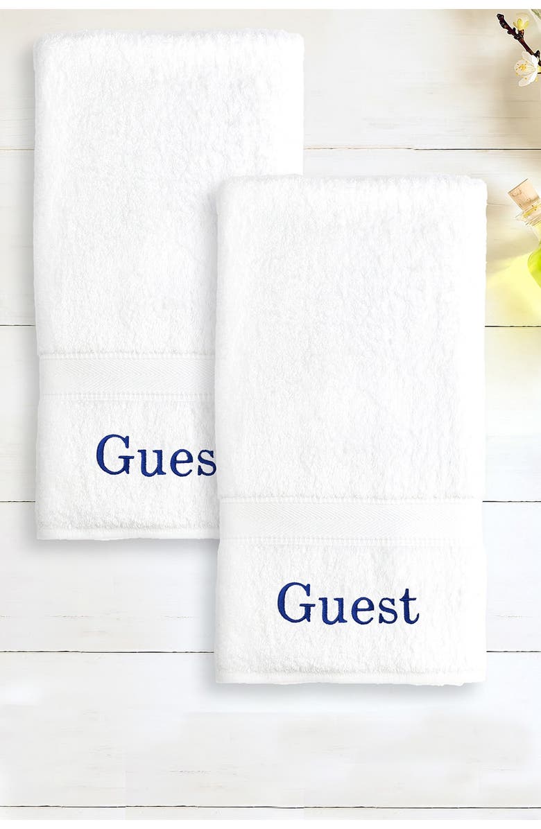 Linum Home Textiles "Guest" 2-Piece Hand Towel Set - White, Main, color, White