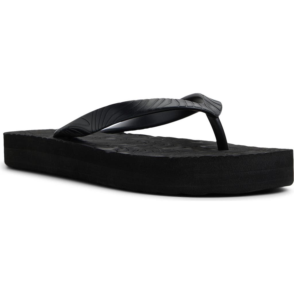 Roxy Beach Up Platform Flip Flop In Black