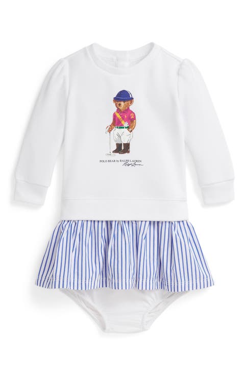 Kids' Magic Fleece Bear Logo Dress & Bloomers Set (Baby)