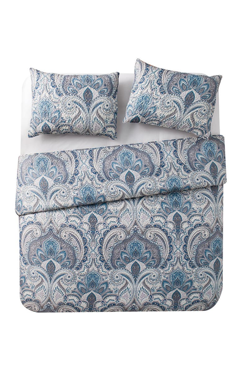 VCNY HOME Lawrence Damask Quilt Set - King, Main, color, 