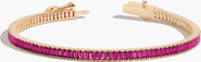 Aurate New York Lab Grown Red Ruby Baguette Tennis Bracelet