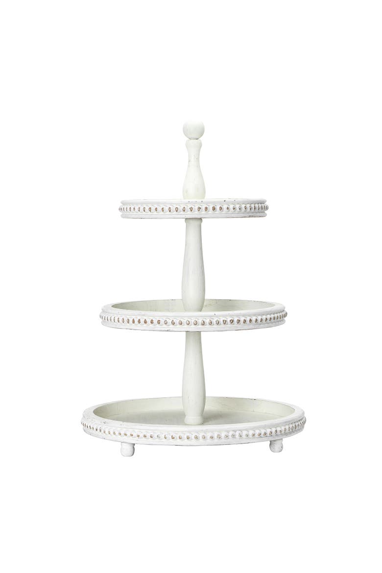 3-Tier Decorative Tray, Main, color, White