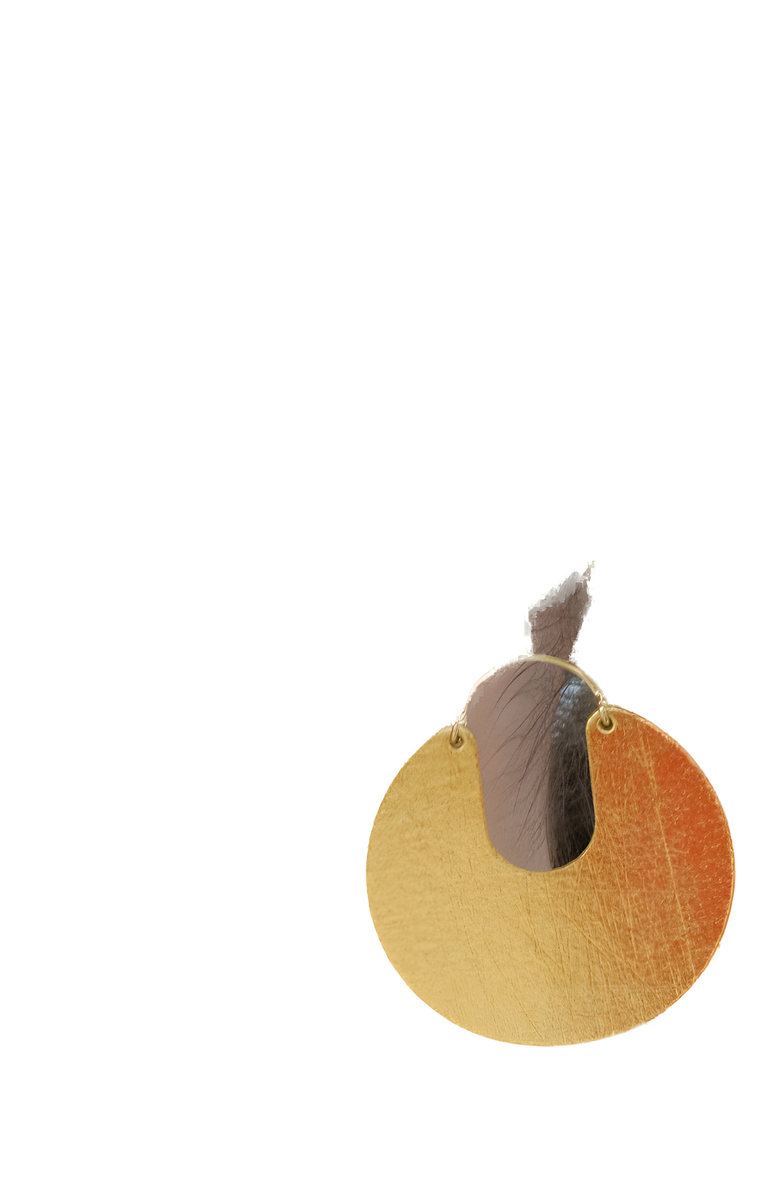 Nickel & Suede Vintage Leos Earrings, Alternate, color, Vintage Gold