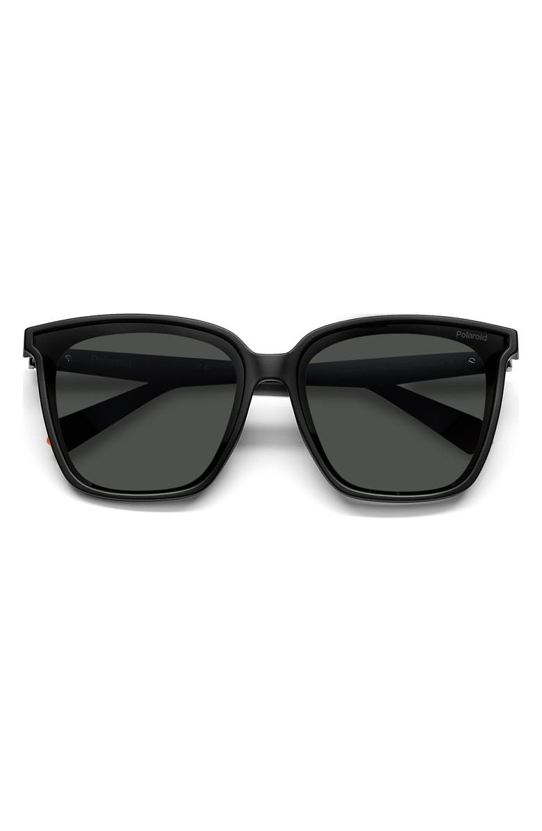 Polaroid 64mm Polarized Square Sunglasses, Alternate, color,