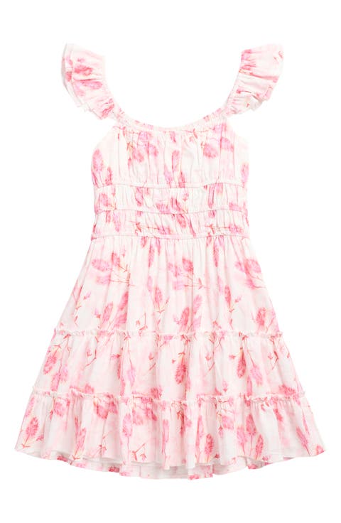 Kids' Floral Tiered Dress