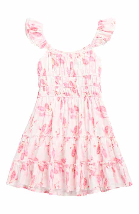 Ava & Yelly Kids' Floral Tiered Dress