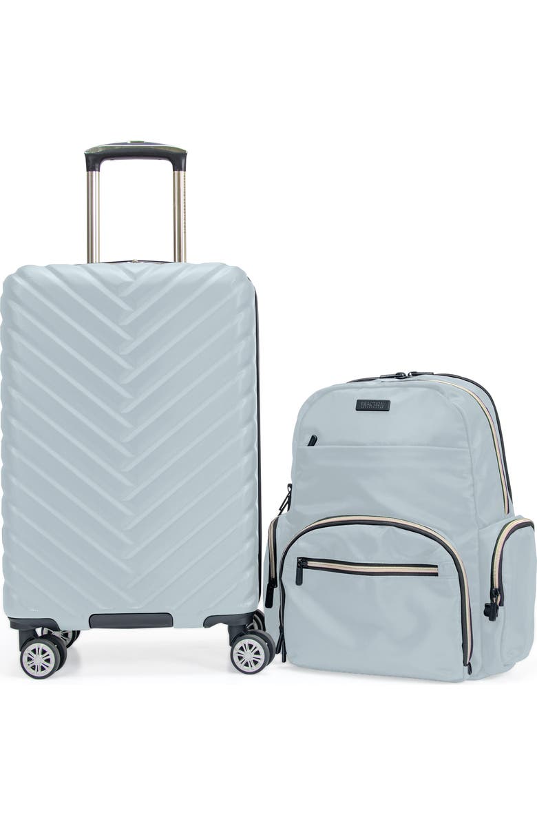 Kenneth Cole Madison Square 2-Piece Hardside Carry-On Luggage & Backpack Set, Main, color, Slate