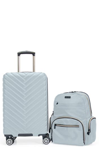 Kenneth Cole Madison Square 2-piece Hardside Carry-on Luggage & Backpack Set In Gray