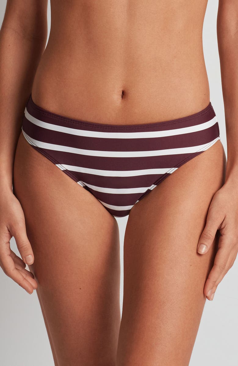 Lauren Ralph Lauren Stripe Hipster Bikini Bottoms, Main, color,