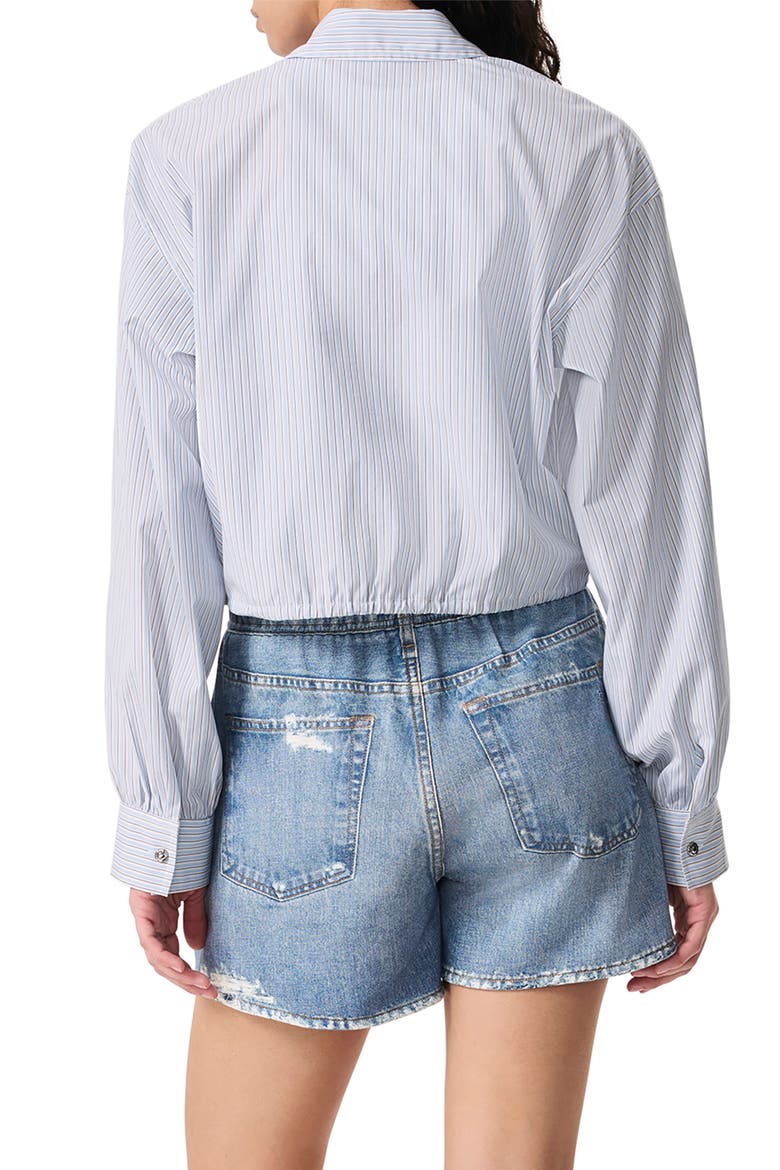 Georgie Stripe Poplin Shirt, Alternate, color, FOG STRIPE