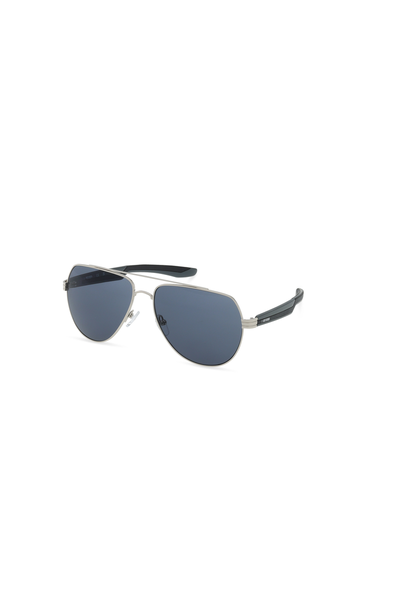 Metal Aviator Sunglasses, Alternate, color, Light Nickeltin / Smoke
