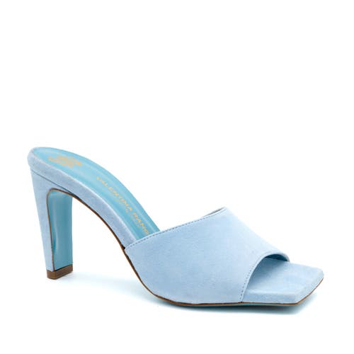 Valentina Rangoni Laura Slide Sandal In Lt Jeans Cashmere