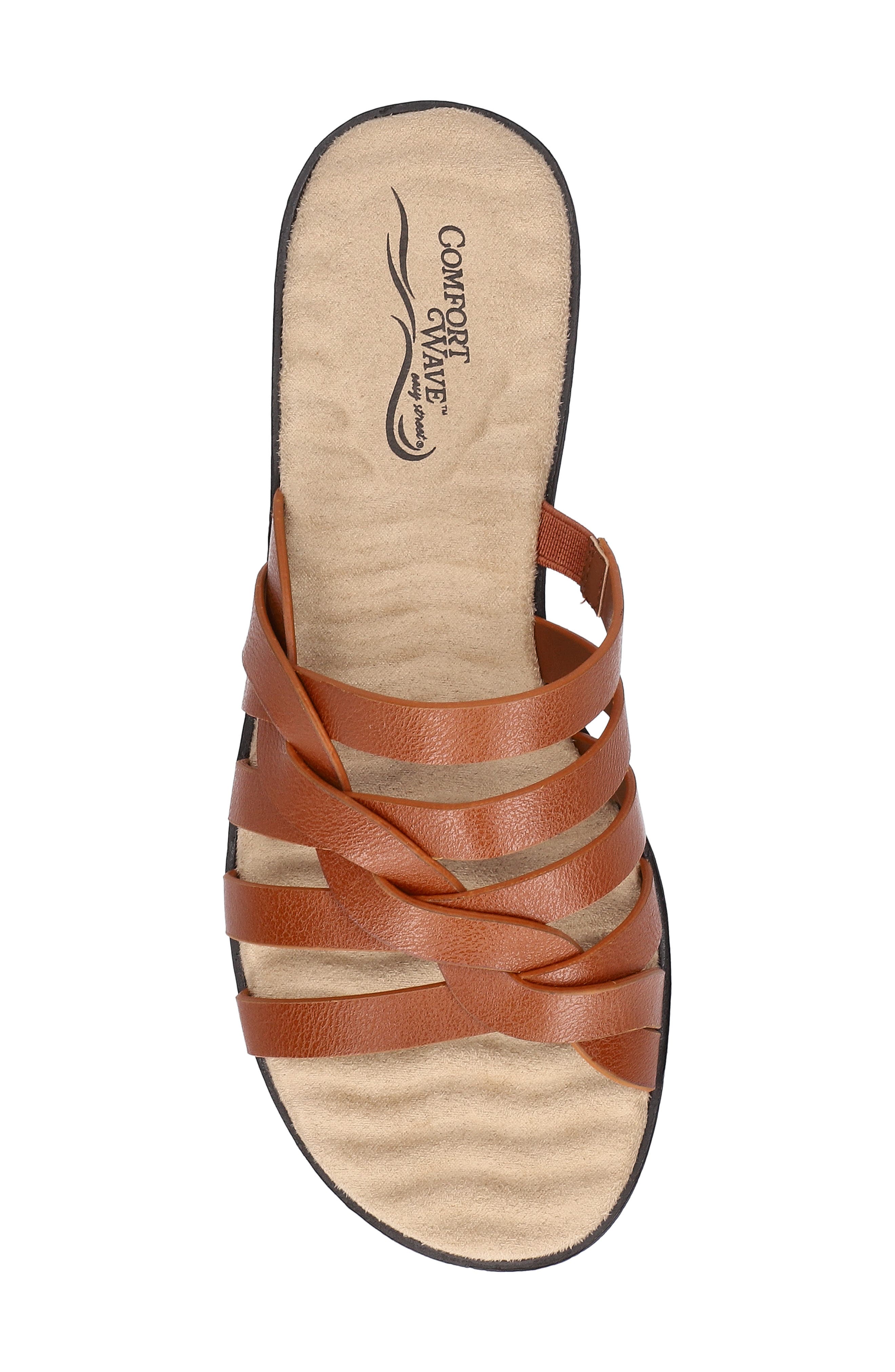 Sheri Open Toe Sandal, Alternate, color, COGNAC