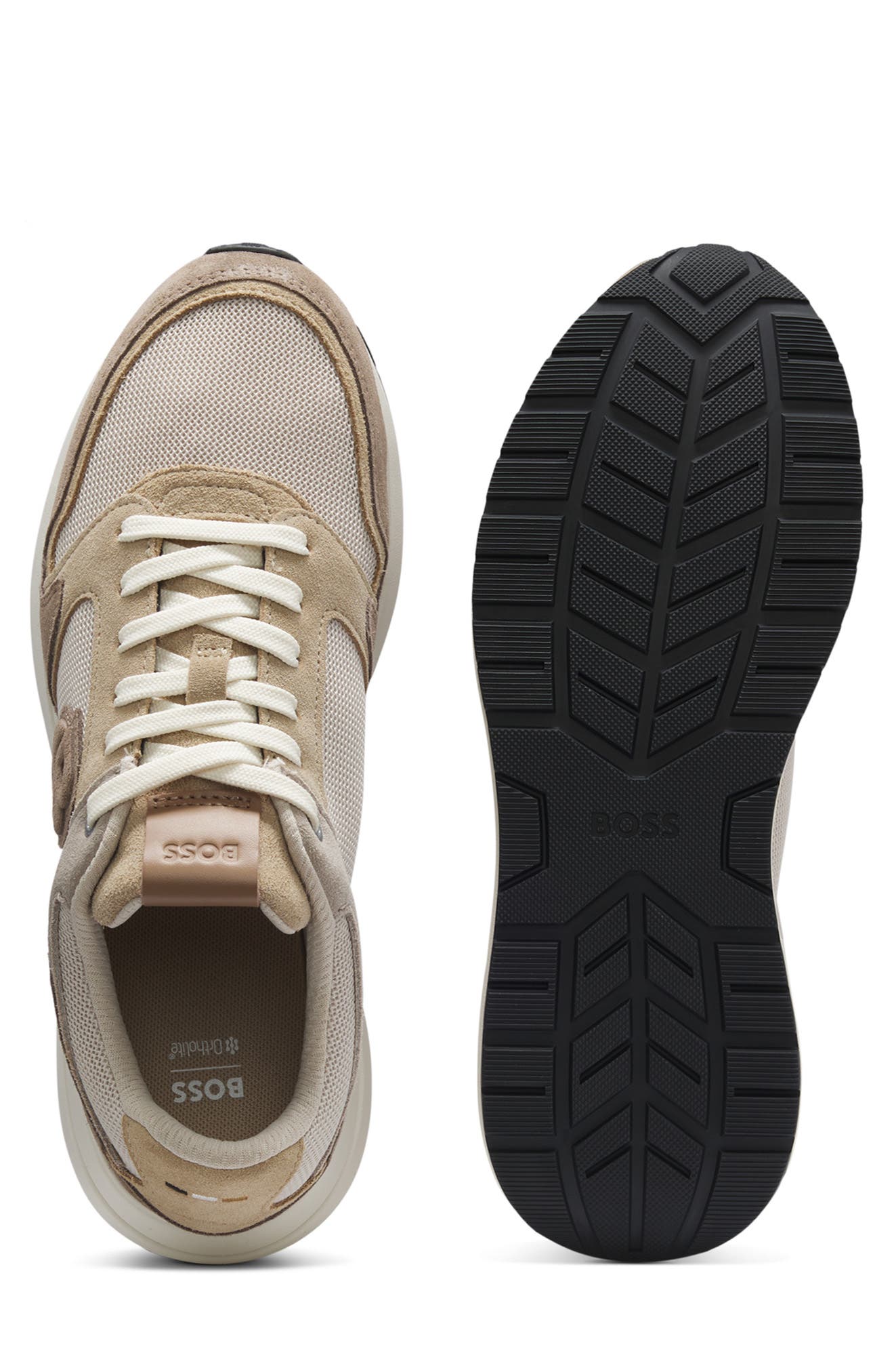 BOSS Vinston Runn Sneaker, Alternate, color, Beige