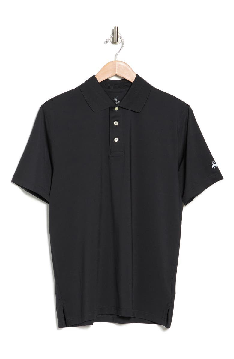 Brooks Brothers Short Sleeve Knit Polo, Alternate, color, Black