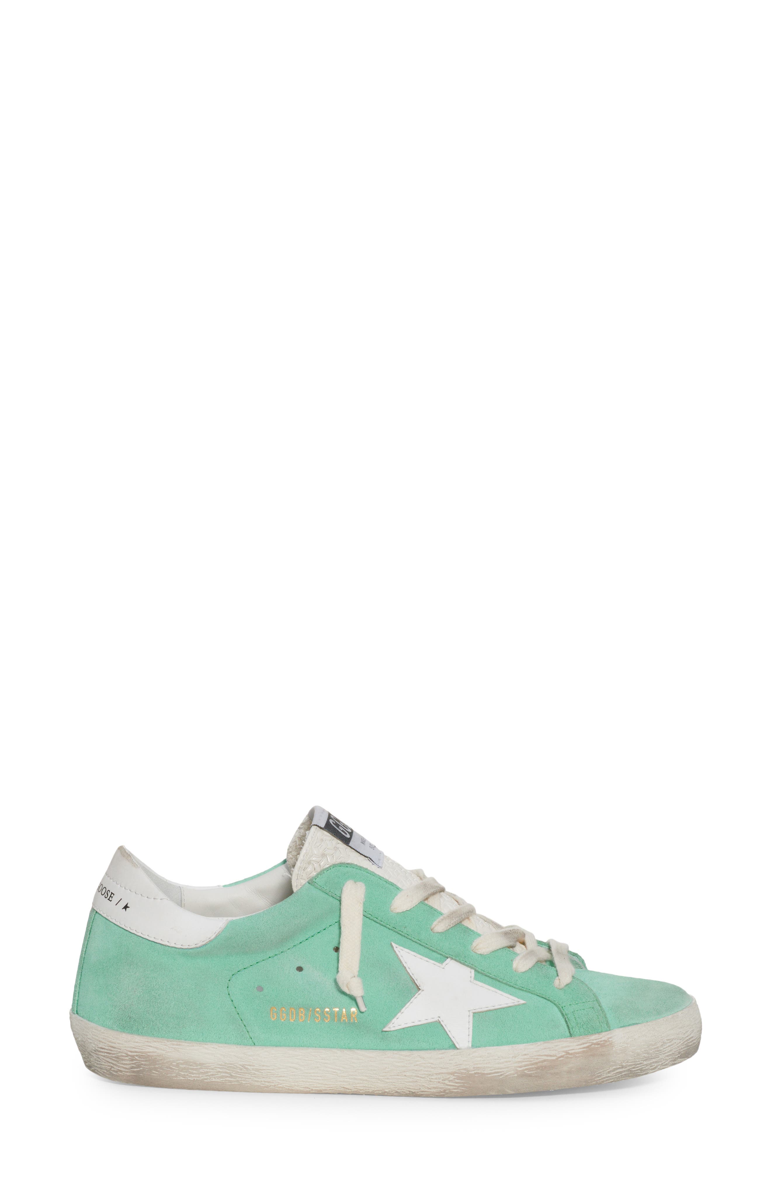 Golden Goose Super-Star Low Top Sneaker, Alternate, color, Aquamarine/ White