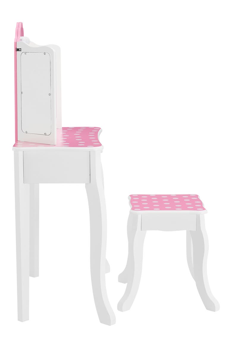 Fantasy Fields Gisele Vanity Table & Stool Set, Alternate, color, PINK