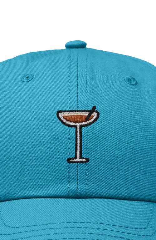 Dalix Espresso Martini Embroidered Hat In Teal