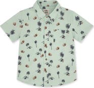 Feather 4 Arrow Kids' Coconut Print Short Sleeve Button-Up Shirt