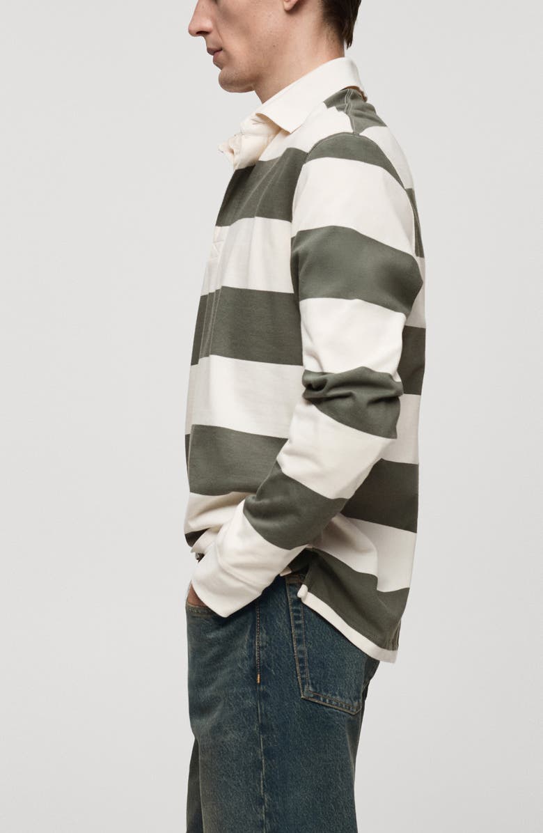 MANGO Stripe Long Sleeve Rugby Shirt, Alternate, color, 