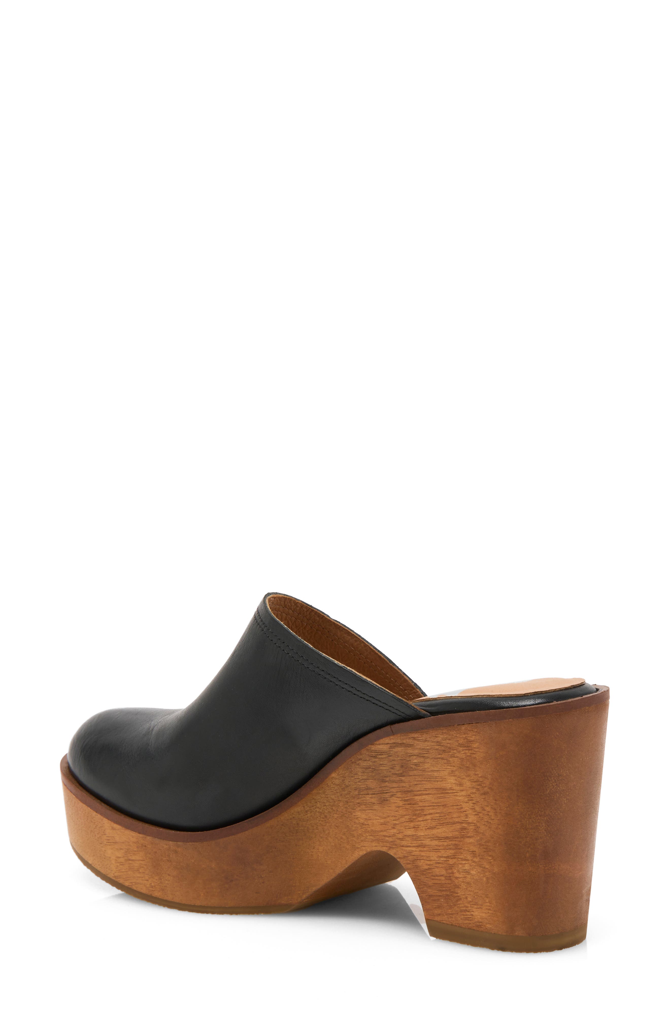 Hudson Platform Clog, Alternate, color, BLACK LEATHER