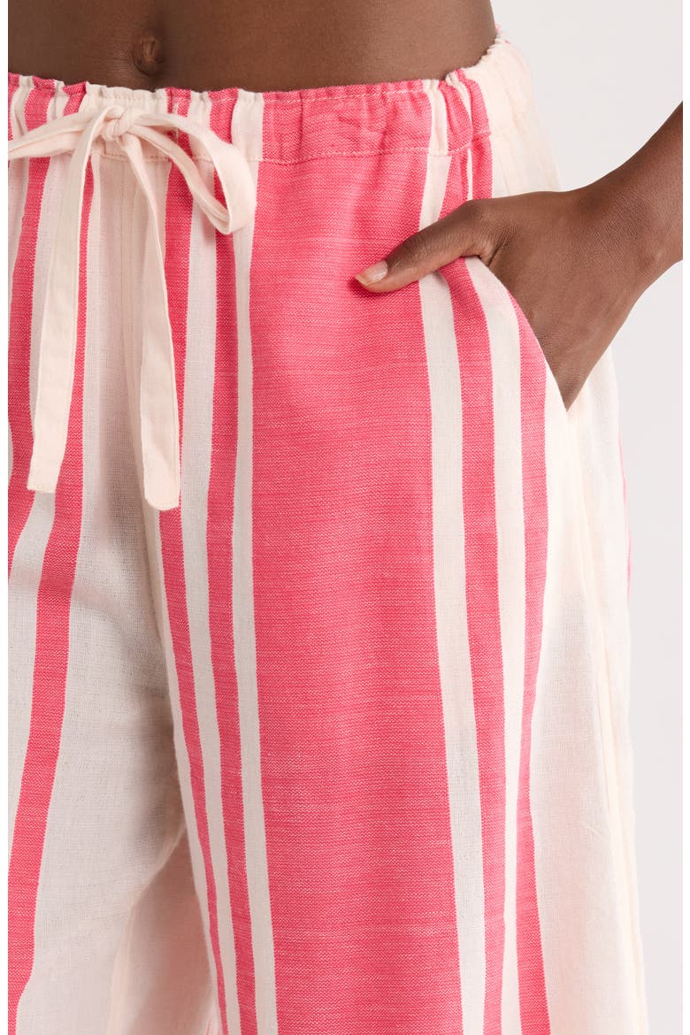 Desta Cotton Wide-Leg Cover-Up Pants, Alternate, color, AYELU FRAGARIA