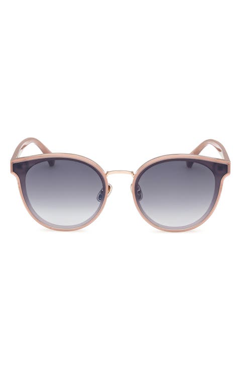 63mm Oversize Round Sunglasses