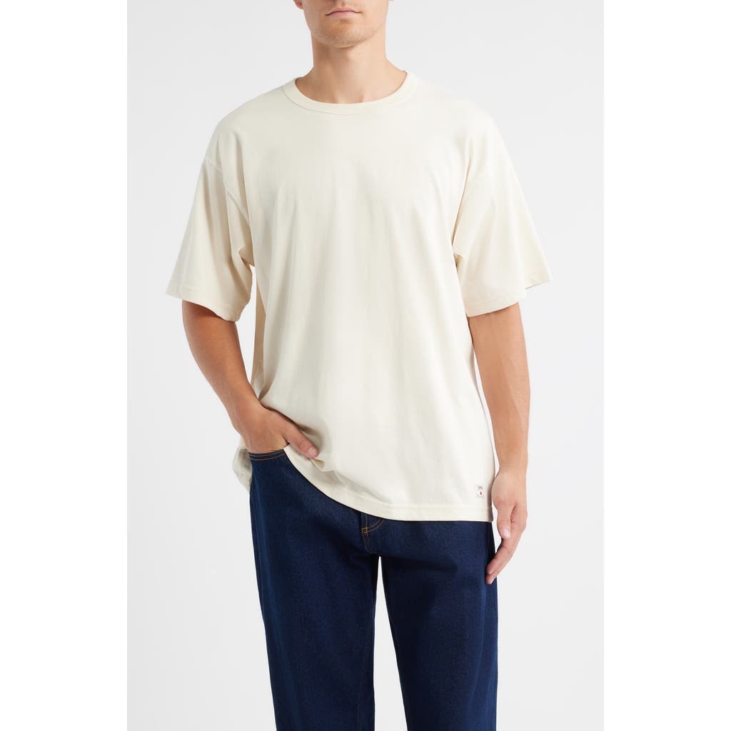 Edwin Oversize Heavyweight Cotton T-shirt In Neutral
