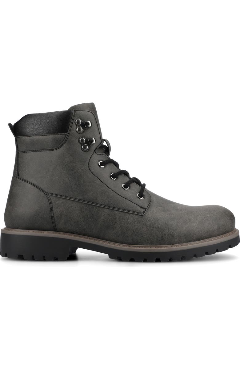 VANCE CO Rogue Lace-Up Boot, Alternate, color, Charcoal
