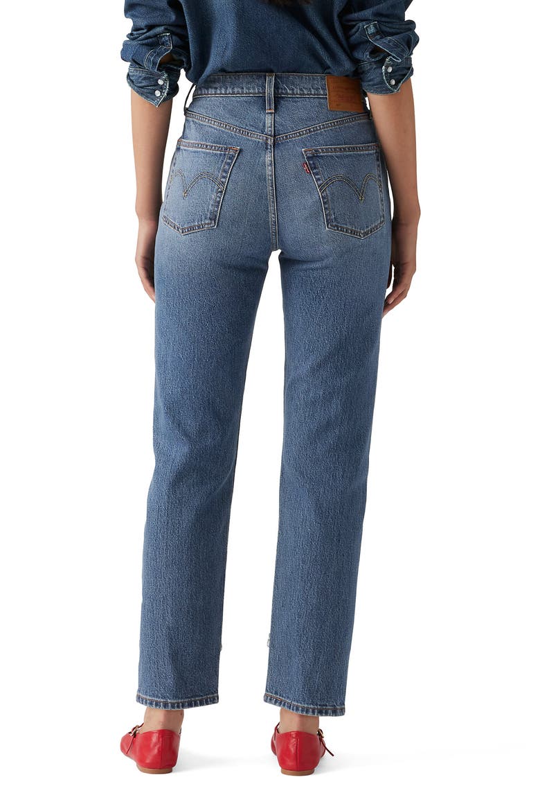 501® Original Crop Straight Leg Jeans, Alternate, color, SCANNED ANSWERS