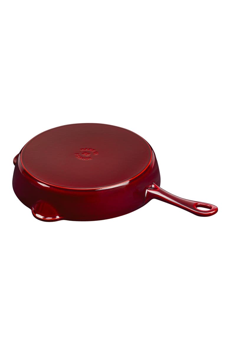 11-Inch Enameled Cast Iron Traditional Skillet, Alternate, color, GRENADINE