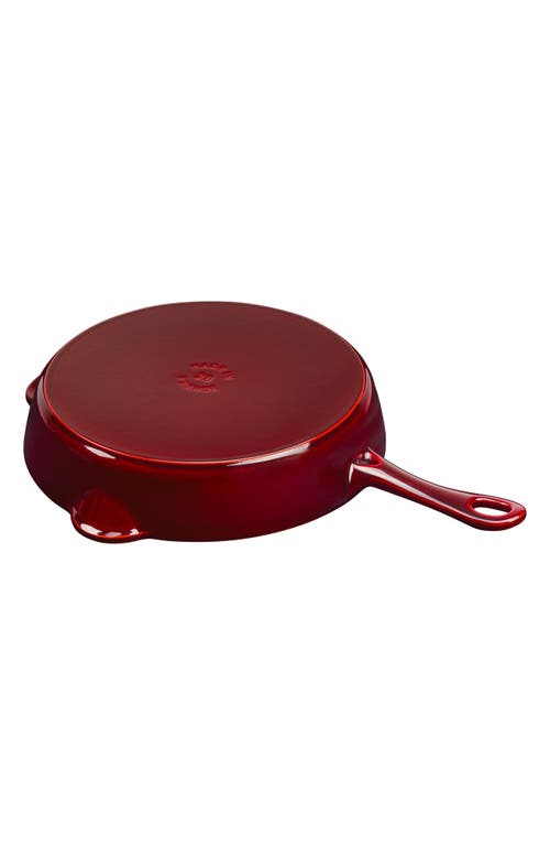 Staub 11-inch Enameled Cast Iron Traditional Skillet In Red