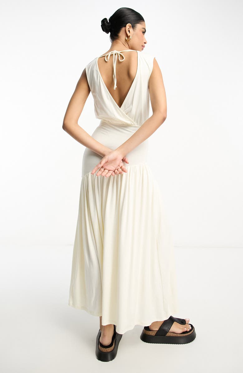 ASOS DESIGN Drape Cutout Back Maxi Dress, Alternate, color,