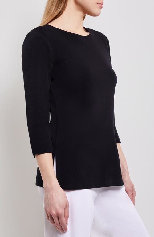 Misook Knit Tunic Top In Black