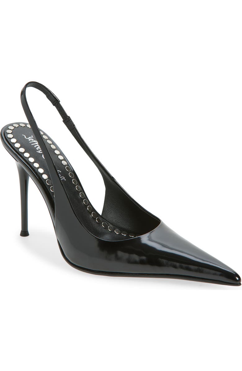 Jeffrey Campbell You Wish Slingback Pump, Main, color, Black Box Silver