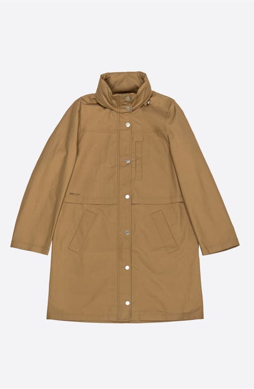 Bimba Y Lola Technical Cotton Straight Trench In Brown