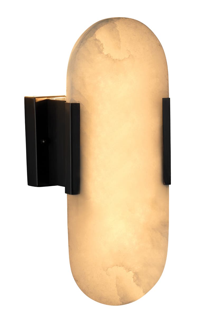 JAMIE YOUNG Delphi 2-Light Alabaster Wall Sconce, Oil Rubbed Bronze Metal, Alternate, color, Oil Rubbed Bronze