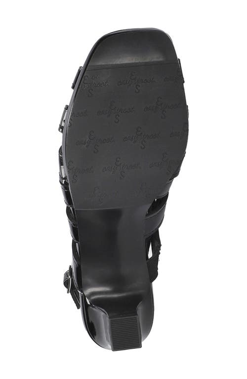 Easy Street Jetty Slingback Sandal In Black Patent