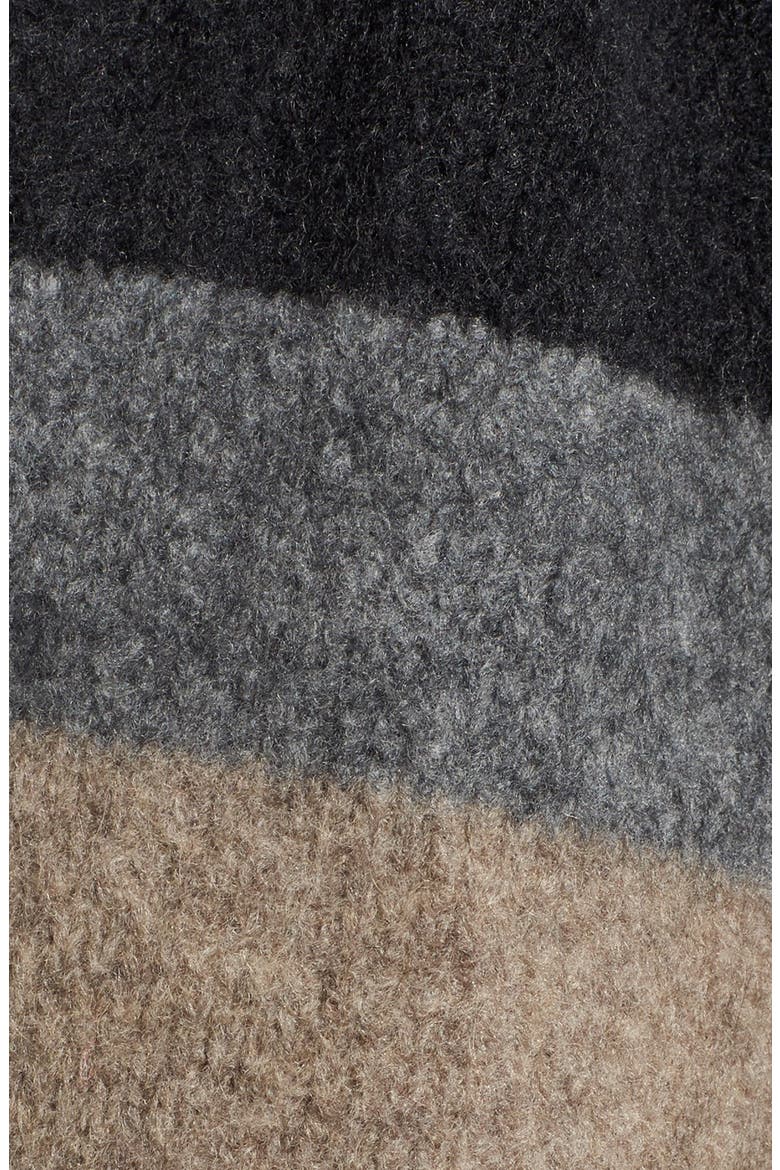 Stripe Blanket Coat, Alternate, color, FLANNEL/ CHARCOAL