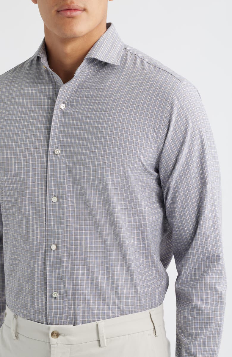 Peter Millar Crown Crafted Performance Poplin Button-Down Shirt, Alternate, color, Nebula Blue