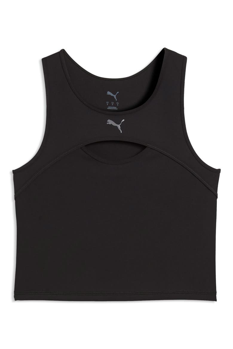 Shape Keyhole Performance Tank, Main, color, PUMA BLACK