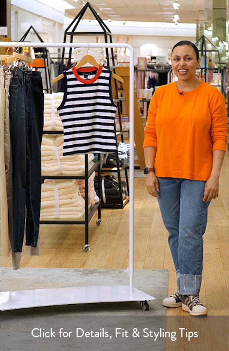 Esmae Stripe Rib Sleeveless Top, sales video thumbnail