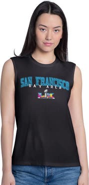 G-III 4HER BY CARL BANKS Women's G-III 4Her by Carl Banks  Black Super Bowl LX Close Call Ribbed Tri-Blend Tank Top