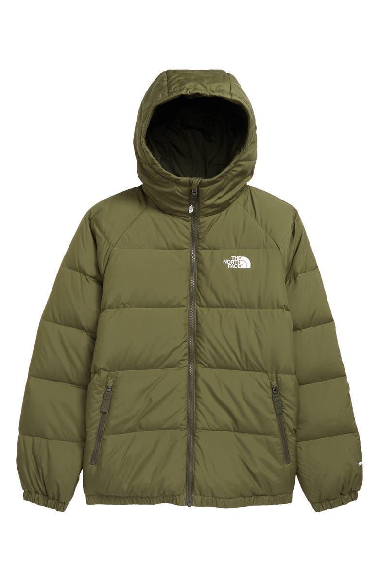 The North Face Hyalite Reversible Water Repellent 550 Fill Power Down Jacket, Main, color, 