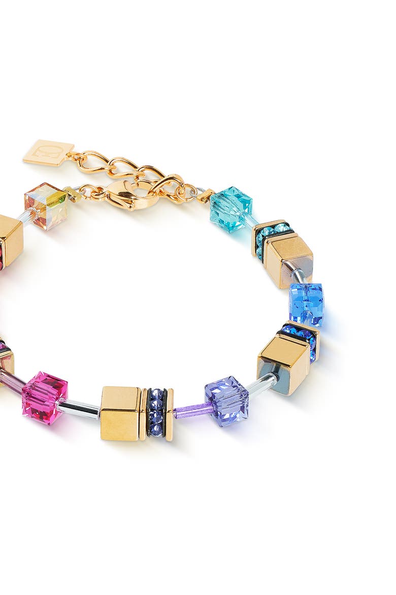 Geocube Iconic Metallic Rainbow Bracelet, Alternate, color, Gold